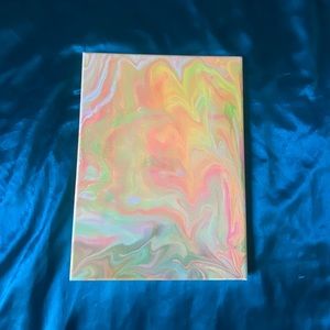 Neon Marble Canvas Painting (8 in x 10 in)